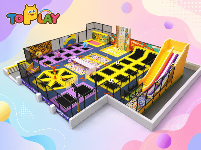 Trampoline court clear height measurement