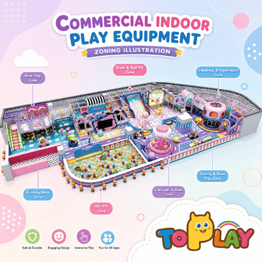 Commercial indoor playground zones for certificate coverage comparison