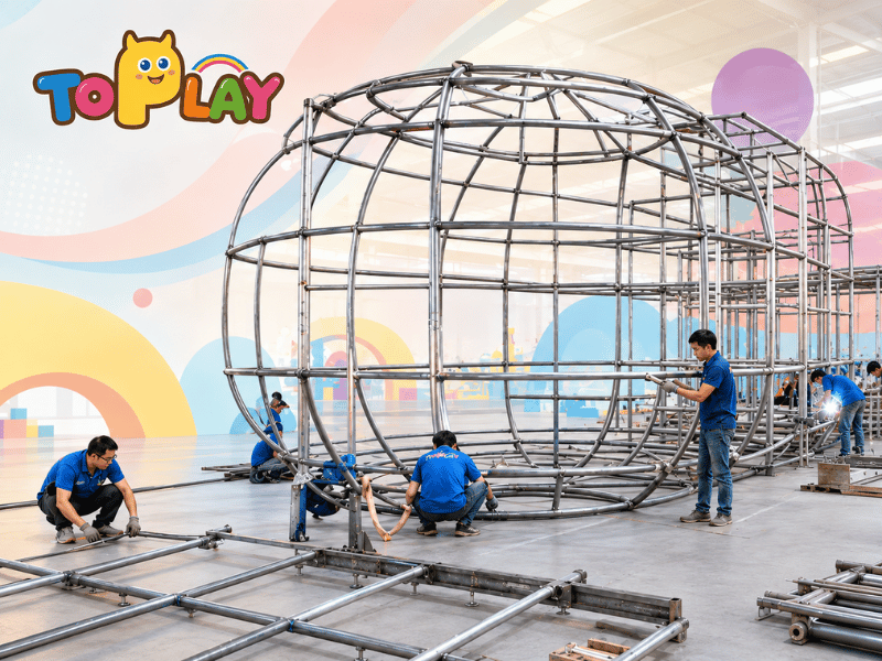 Trampoline park project layout, planning and installation process