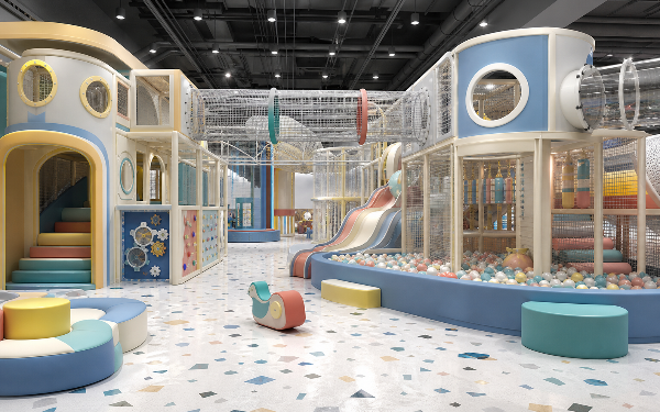 Family entertainment center indoor play structure