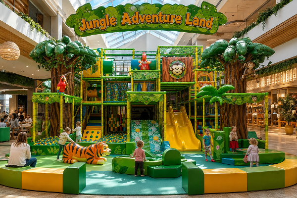 Jungle theme indoor playground design