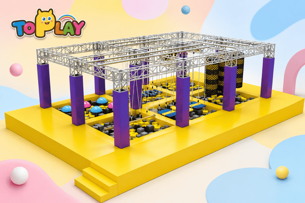 Ninja obstacle course equipment for commercial indoor venues