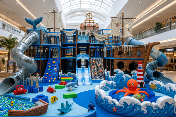 Space and ocean themes indoor playground