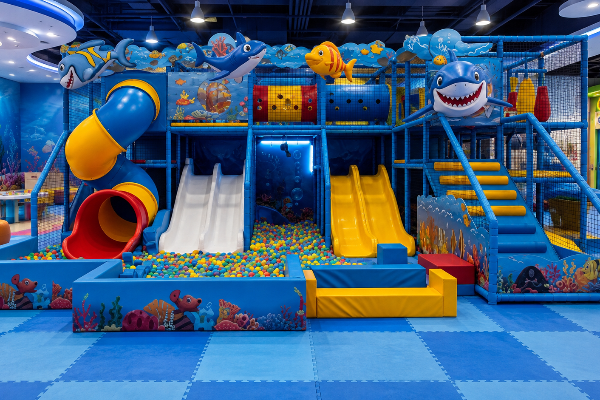 Trial assembly and quality control of custom indoor playground structure