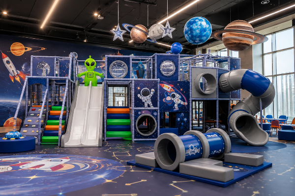 Custom themed indoor playground manufacturing and assembly process