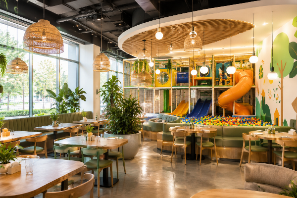 Indoor playground layout design and spatial planning