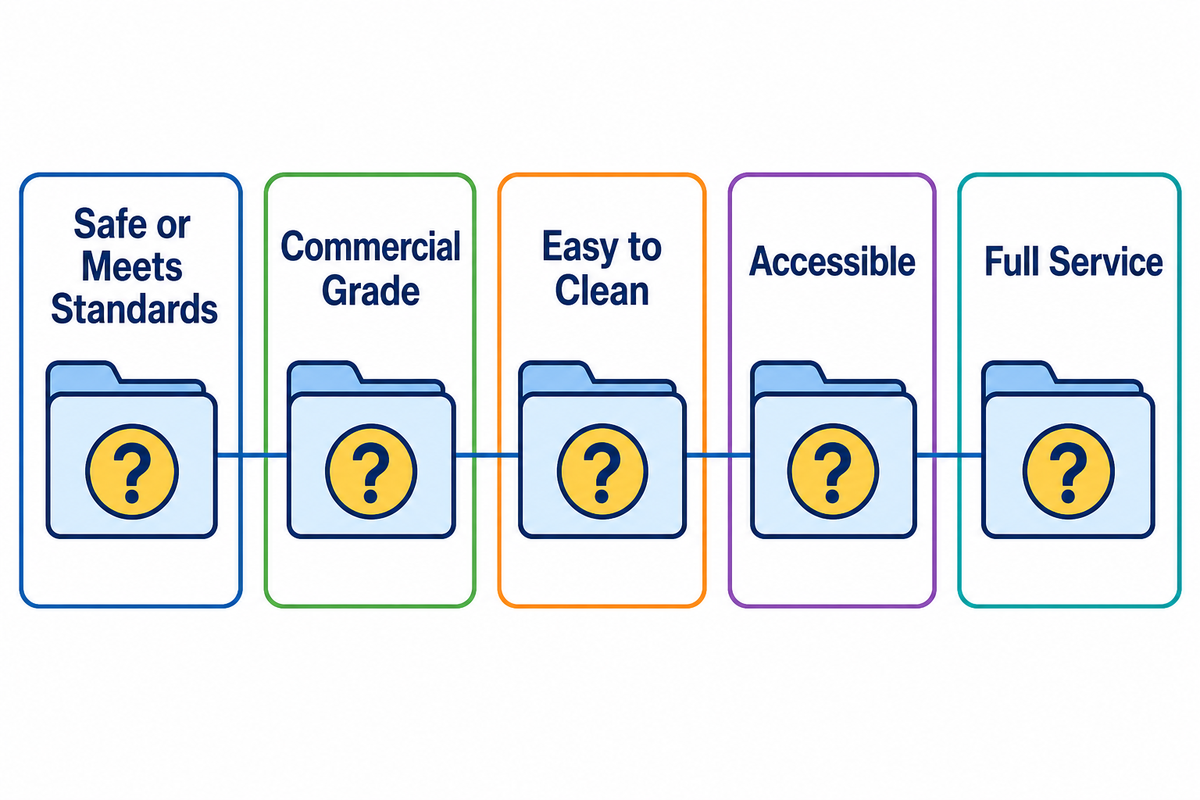 5. Ask for Evidence Behind “Safe,” “Commercial,” and “Easy to Clean” — Toplay