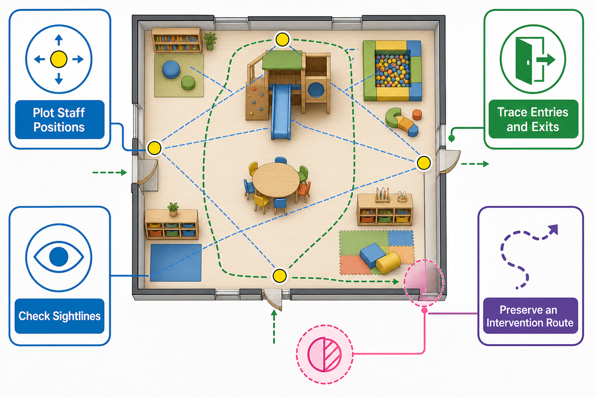 5. Design Sightlines, Transitions, and Access for Staff — Toplay