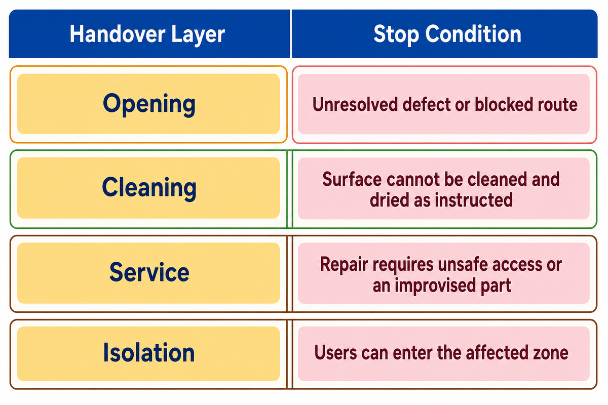 6. Plan Cleaning, Service Access and Partial Isolation Before Opening — Toplay
