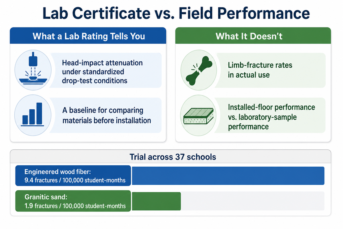 Surfacing & Impact Ratings: What a Lab Certificate Does and Doesn't Prove — Toplay