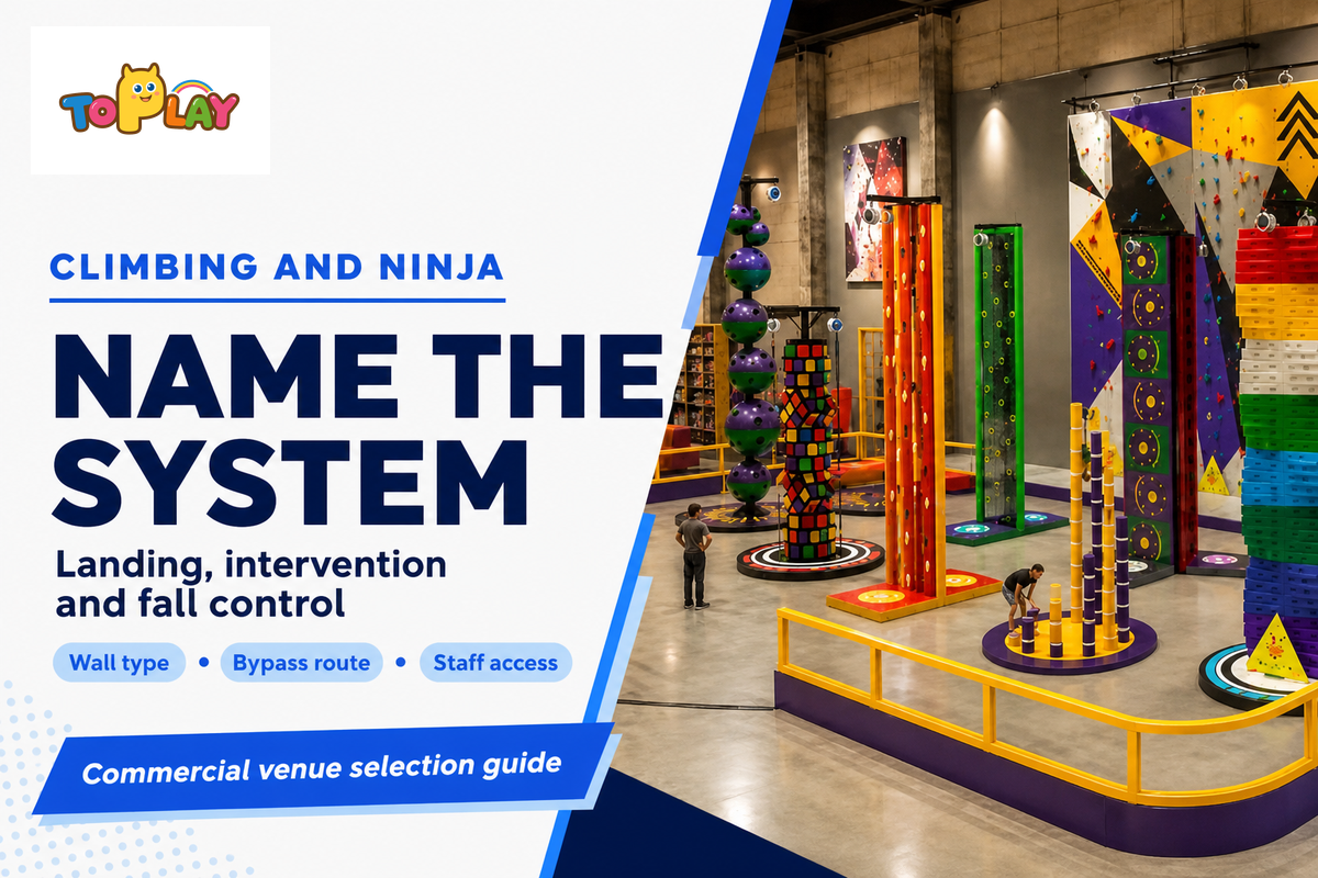 Climbing and ninja systems need exact landing, intervention and fall-control scope; DIN and ASTM published scopes.