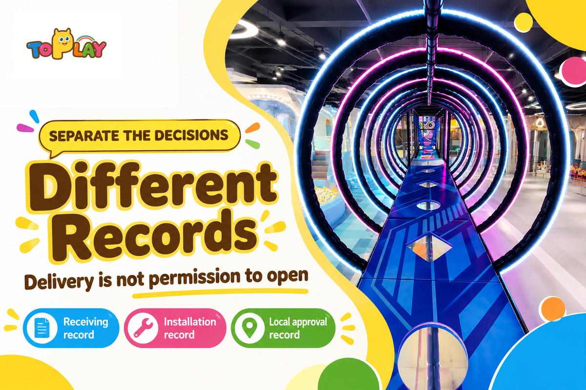 Three separate records for cargo receipt, installation completion and local opening approval