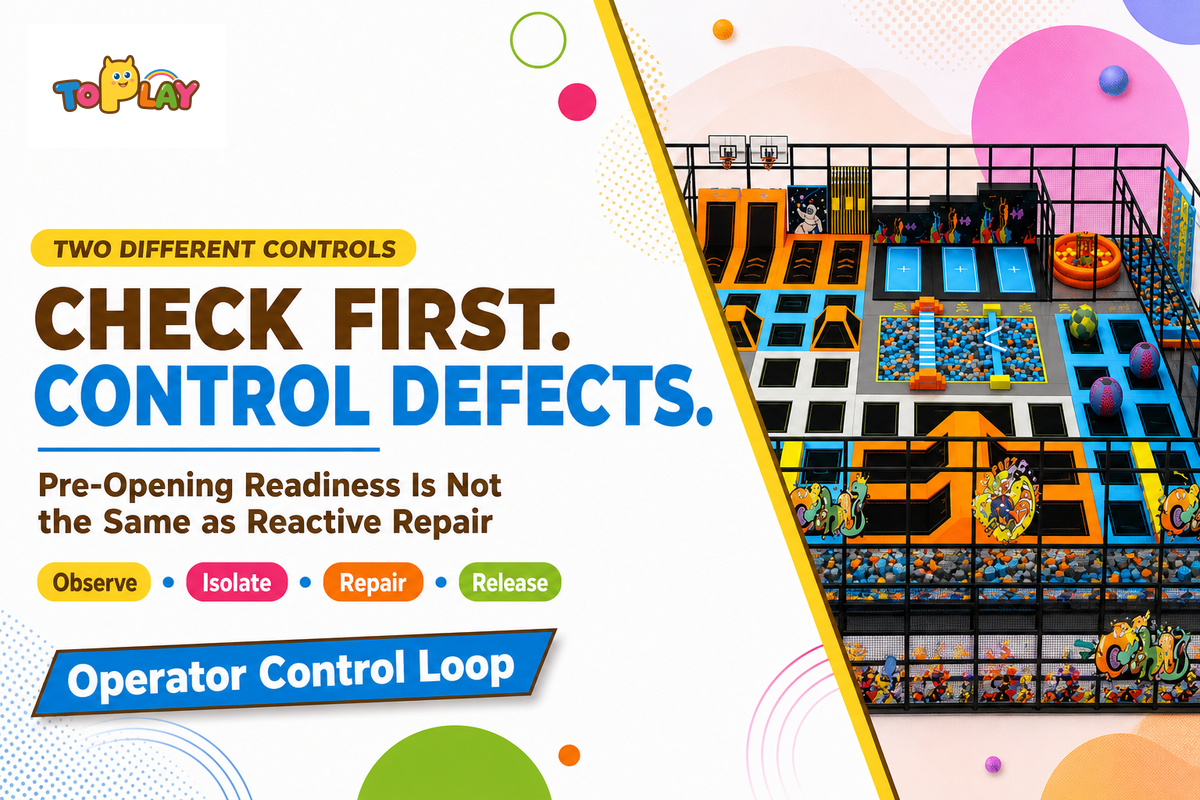 Pre-opening readiness checks are separated from reactive defect isolation, repair, verification and release.